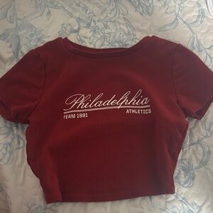 Philadelphia Athletics Red Crop Top